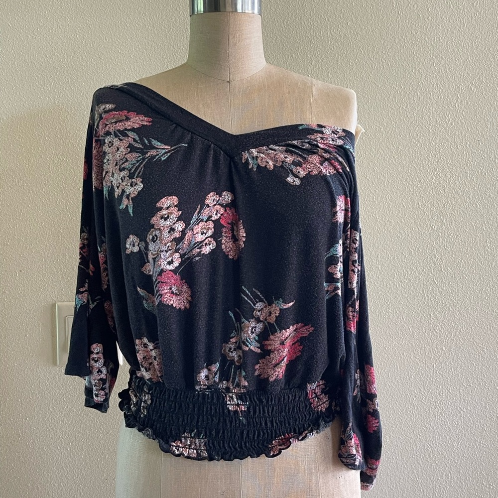 American Rag Black Floral Tunic
